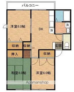レトア東佐野【B102号室】の間取り