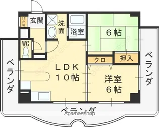 サントリーノ迎賓館【4階】の間取り