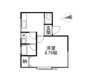 オーベルジュ鶴岡【201号室】の間取り