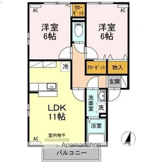 エーデルハイム Ⅰ棟【2階】の間取り