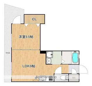 MAHALO【102号室】の間取り