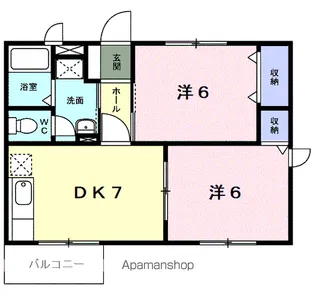 レジデンスサンモール【1階】の間取り