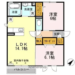 ブランシェール A【2階】の間取り