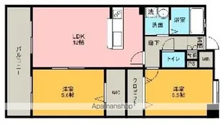 エスティメゾン博多東【8階】の間取り
