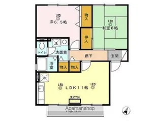 パークアゼリア AB【1階】の間取り