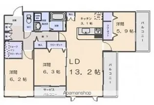 イルマーレ【2階】の間取り