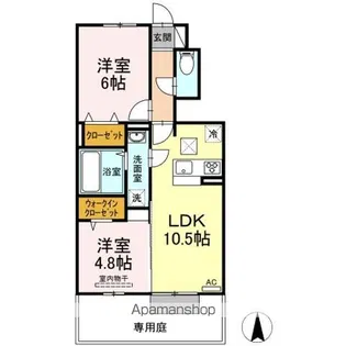 セリシールC【1階】の間取り