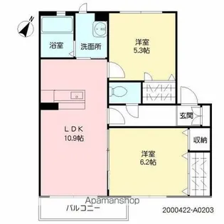 グランシャリオ【2階】の間取り