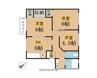 ヴィラ・クレール【1階】の間取り
