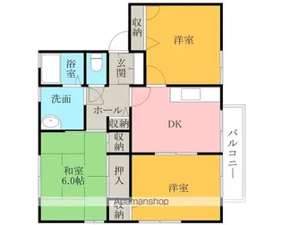 ラ・メゾンプルミエ【B102号室】の間取り