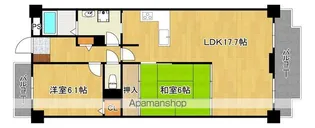 コスモ北野田【8階】の間取り