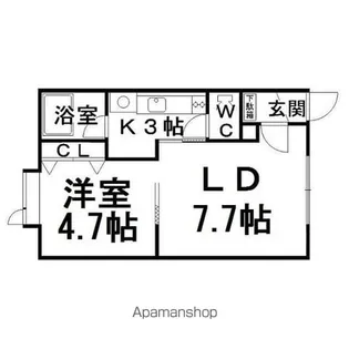 ミントヒルズⅢ【2階】の間取り
