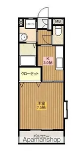 メゾンドール青葉【101号室】の間取り