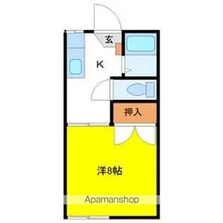 タウニィ白樺A【102号室】の間取り