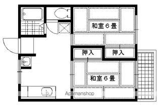 グリーンヒルおぐら【105号室】の間取り