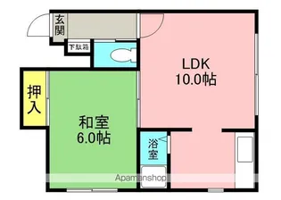 内海ハイツ麻生【1階】の間取り