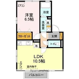 クレセントコート【202号室】の間取り