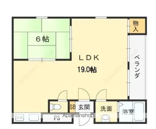 グローリア諏訪【2階】の間取り