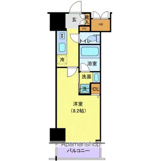 ロイジェントパークス千葉中央【11階】の間取り