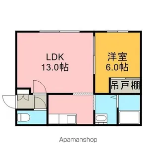 ハイツルミ【201号室】の間取り