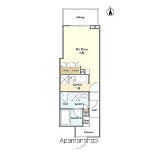 ライトテラス秋葉原【6階】の間取り