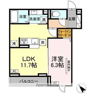 D PAINA 登戸II【1階】の間取り