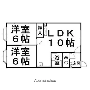 ウィンディ北見1960【203号室】の間取り