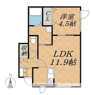 北海道河東郡鹿追町仲町3丁目【アパート】の間取り