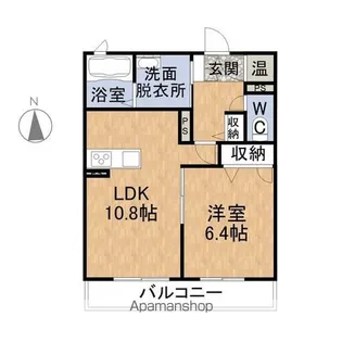 CIRUELA大溝【302号室】の間取り