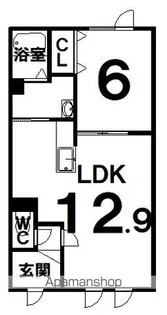 ウッドベリーA【2階】の間取り