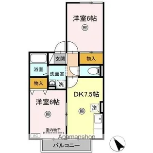 ディアコート加茂 A・B【1階】の間取り