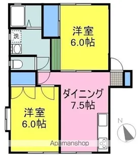 ルーミー甲府58号館【102号室】の間取り