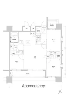 エンクレスト博多EXCEED【11階】の間取り