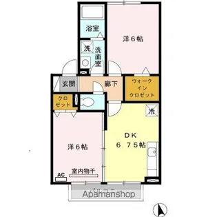 フォレストヴィラ II棟【2階】の間取り
