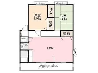 サンビレッジ木太【2階】の間取り