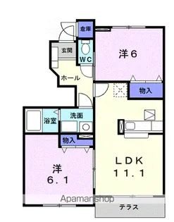フィルグラット【1階】の間取り