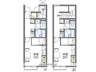レオパレスグレイス木太【2階】の間取り