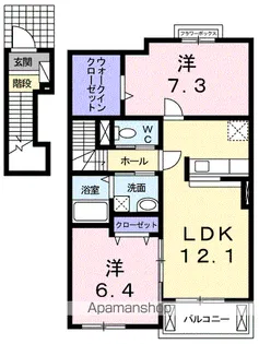 サンペドロB【2階】の間取り