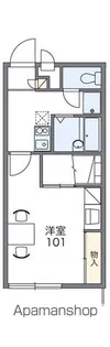 レオパレス南国1番館【209号室】の間取り