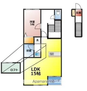 砂子の家A棟B棟【2階】の間取り
