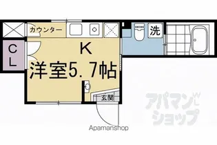 COMFYCOURT京大前【2階】の間取り