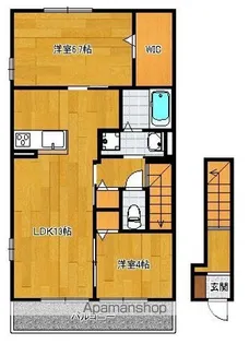ヴィア レトア【201号室】の間取り