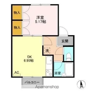 ハイツ信楽 A棟【202号室】の間取り