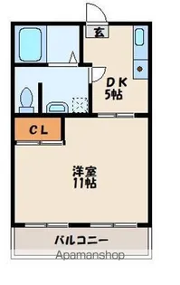 自由ヶ丘ハイツ【1階】の間取り