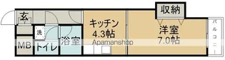1Kの間取り画像