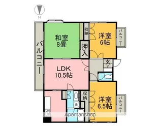 リバーパークヴィレッジ【301号室】の間取り