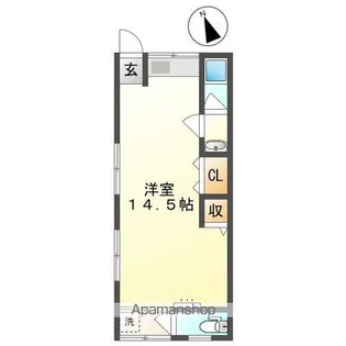 フリーガーデン【2階】の間取り