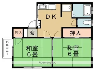 第二コーポ田中【2階】の間取り