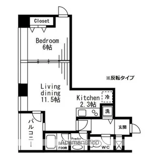レジディアタワー麻布十番【10階】の間取り