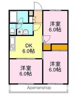 グリーンハイツ水戸島【303号室】の間取り